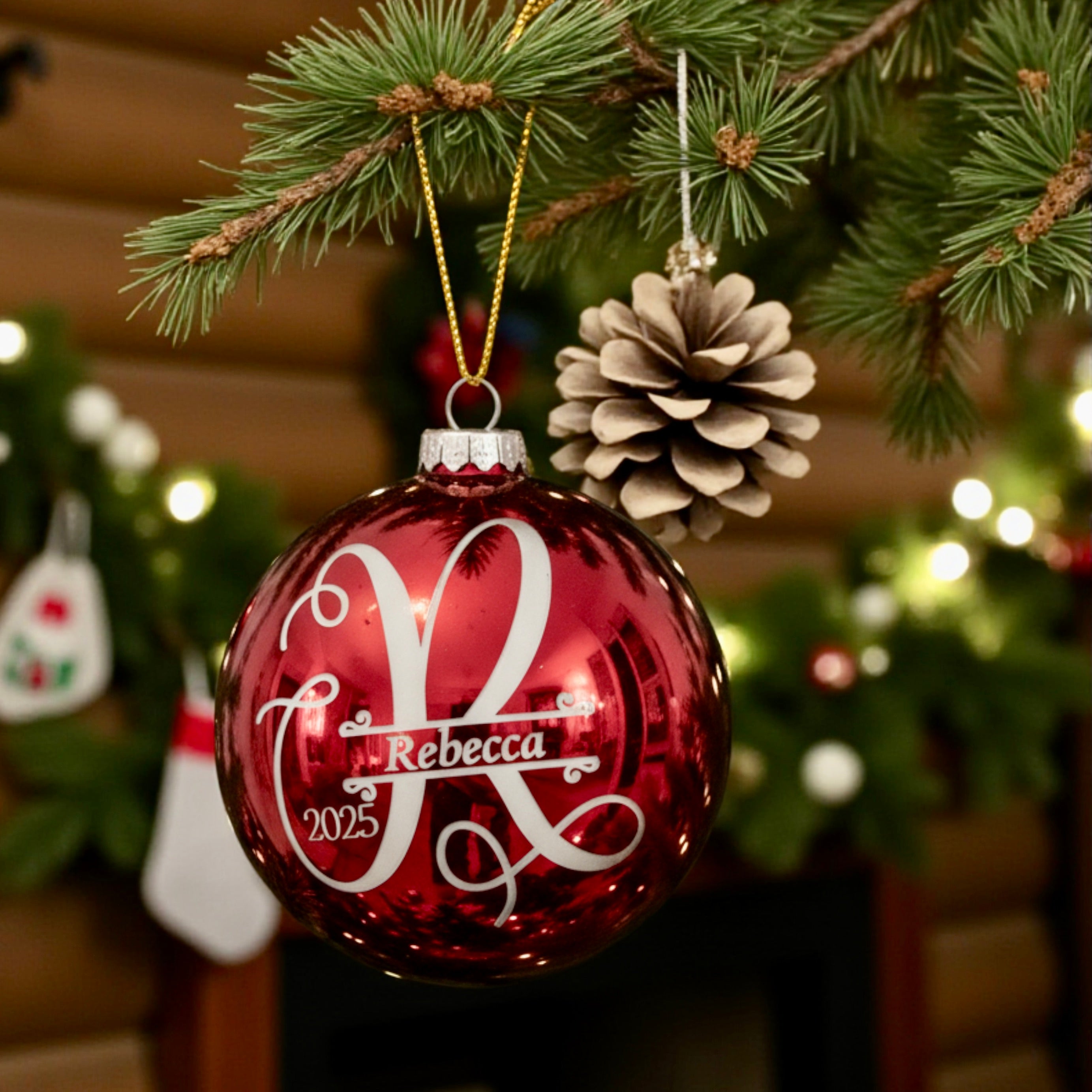 Personalized Ornament Name and Initial