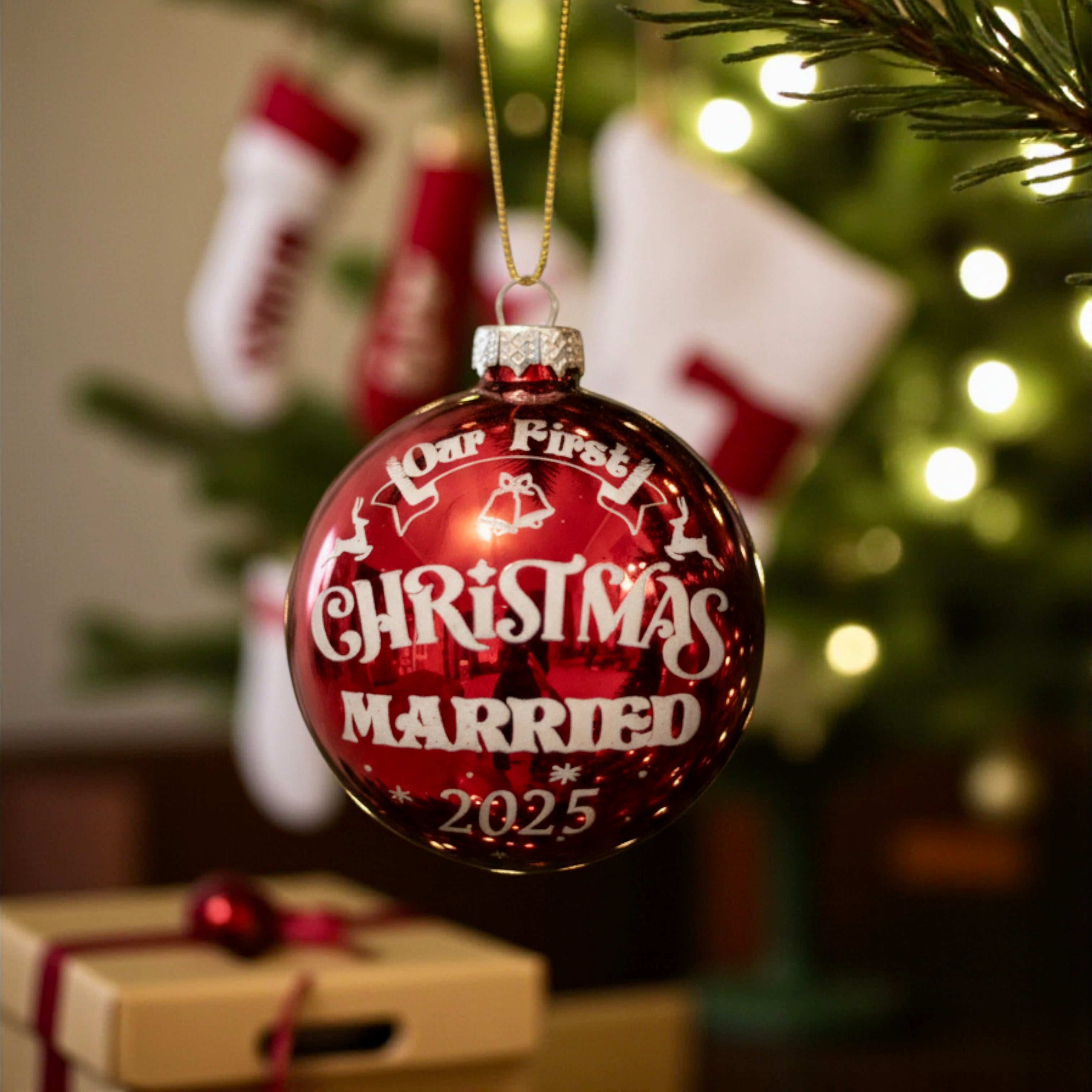 Personalized Ornament Our First Christmas Married