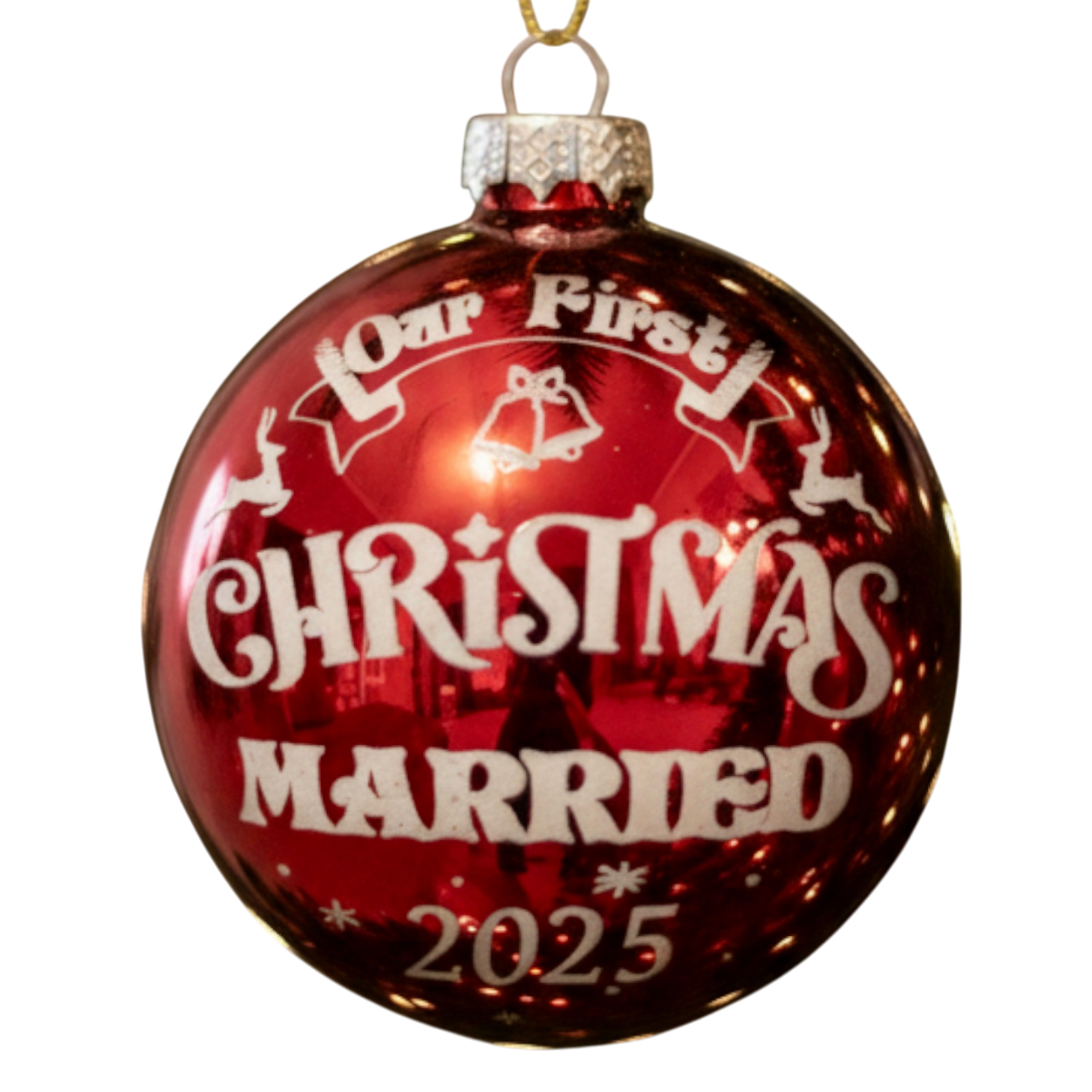 Personalized Ornament Our First Christmas Married