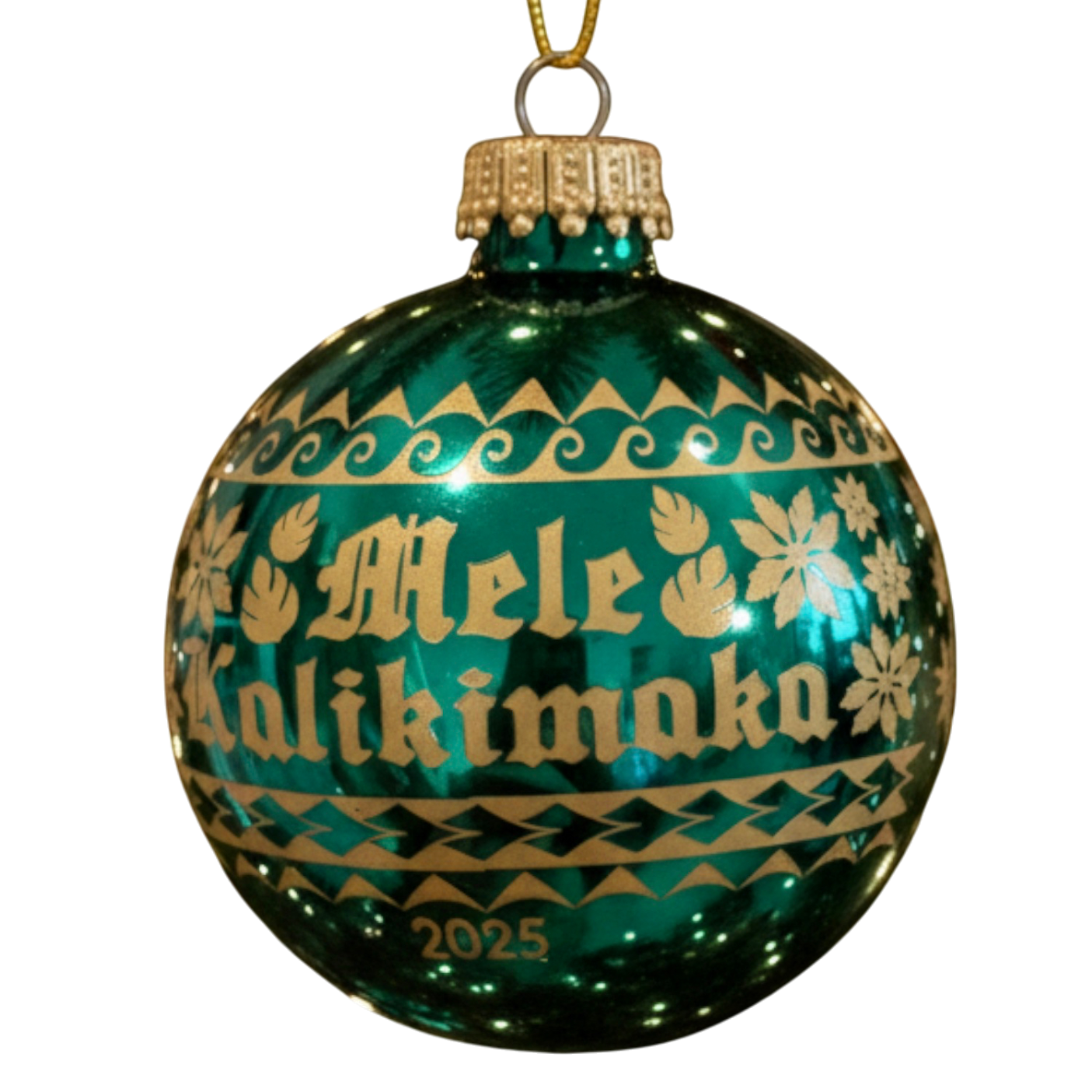 Custom Ornament Mele Kalikimaka (As Pictured)