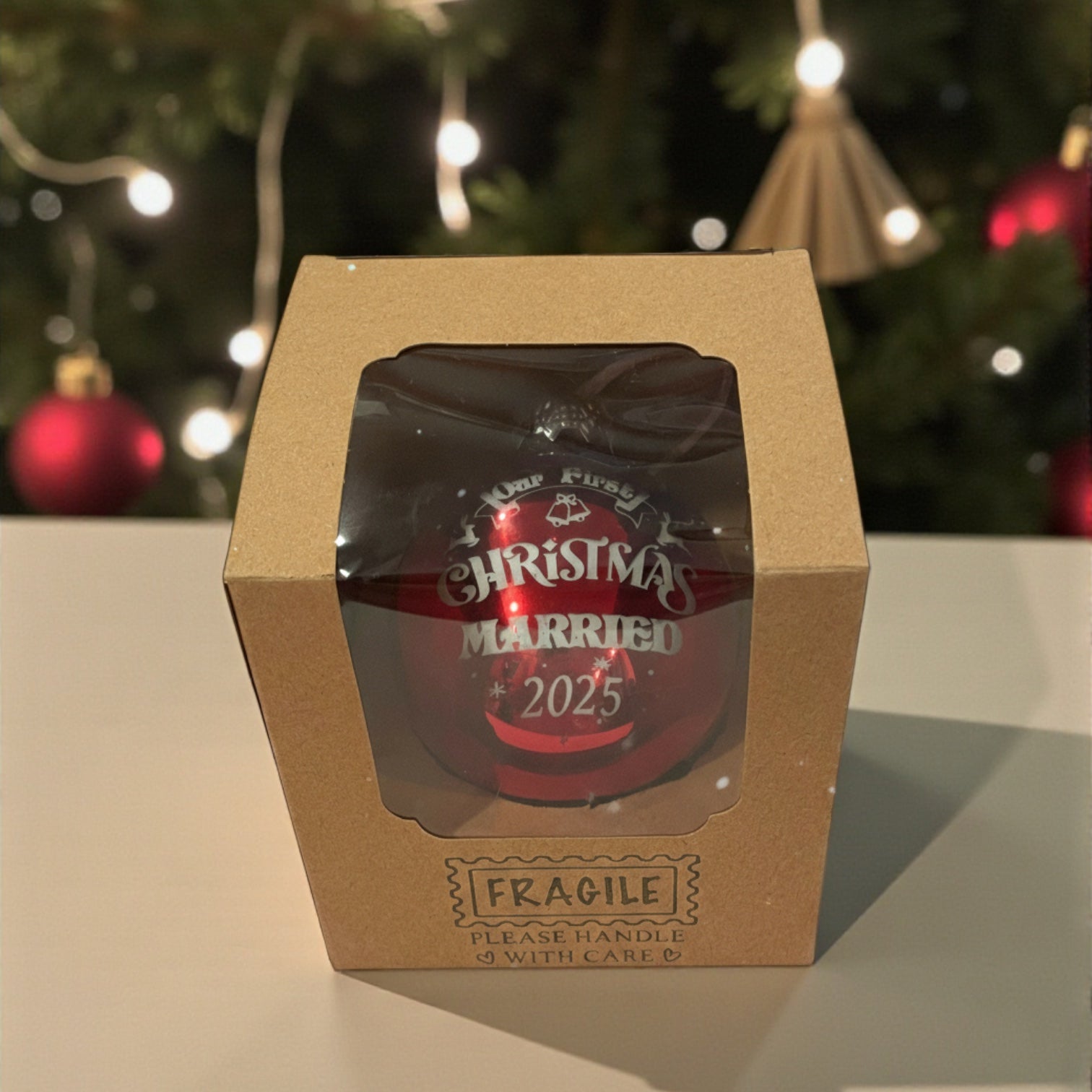 Personalized Ornament Our First Christmas Married