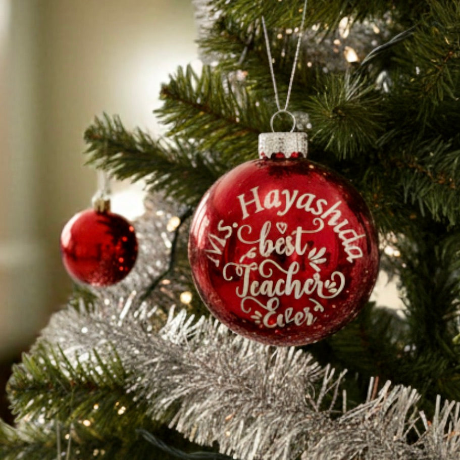 Personalized Ornament Best Teacher Ever